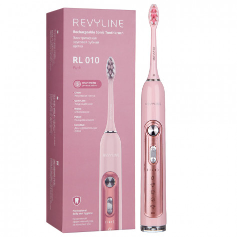 Электрическая звуковая зубная щётка Revyline RL 010 Pink и по всему Казахстану в интернет-магазине Revyline.kz