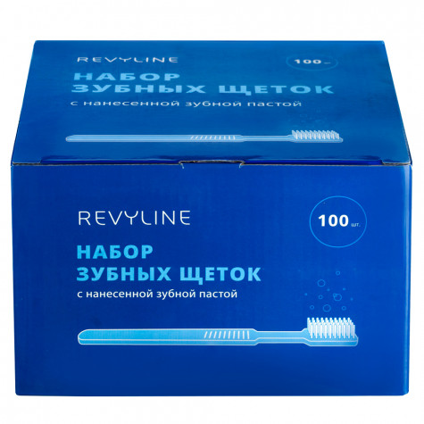 Набор зубных щеток Revyline с нанесенной зубной пастой (100 шт) и по всему Казахстану в интернет-магазине Revyline.kz