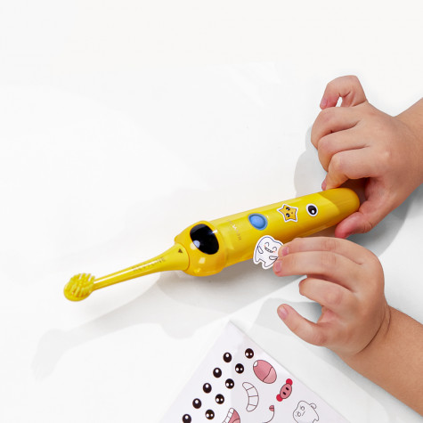 Электрическая звуковая зубная щётка Revyline RL 020 Kids, Yellow и по всему Казахстану в интернет-магазине Revyline.kz