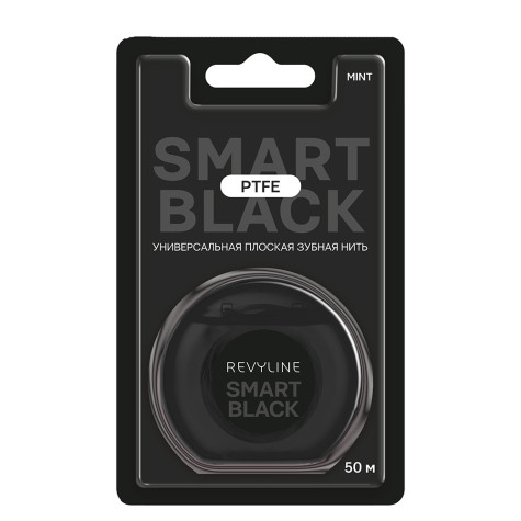 Зубная нить вощеная Revyline PTFE Black Edition, мятная, 50 м и по всему Казахстану в интернет-магазине Revyline.kz