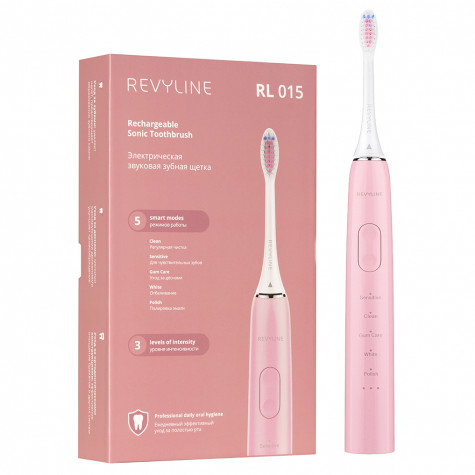 Электрическая звуковая зубная щетка Revyline RL 015 Pink и по всему Казахстану в интернет-магазине Revyline.kz