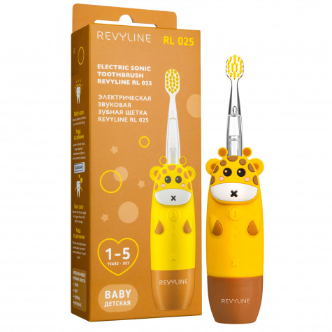 Электрическая звуковая зубная щётка Revyline RL 025 Baby, Yellow и по всему Казахстану в интернет-магазине Revyline.kz