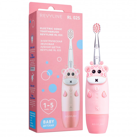 Электрическая звуковая зубная щётка Revyline RL 025 Baby, Pink и по всему Казахстану в интернет-магазине Revyline.kz