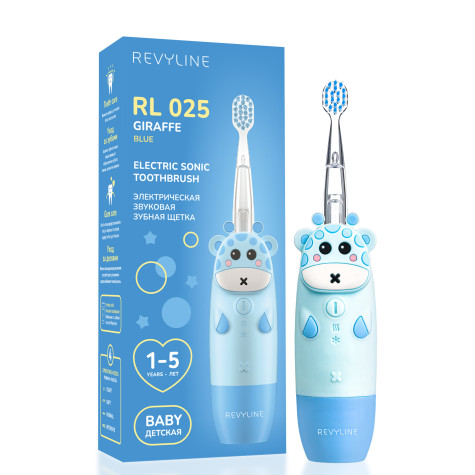 Электрическая звуковая зубная щётка Revyline RL 025 Baby, Blue и по всему Казахстану в интернет-магазине Revyline.kz