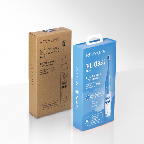 Электрическая звуковая зубная щётка Revyline RL 035 Kids, light Blue и по всему Казахстану в интернет-магазине Revyline.kz