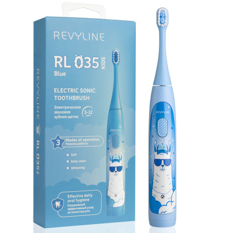 Электрическая звуковая зубная щётка Revyline RL 035 Kids, light Blue и по всему Казахстану в интернет-магазине Revyline.kz