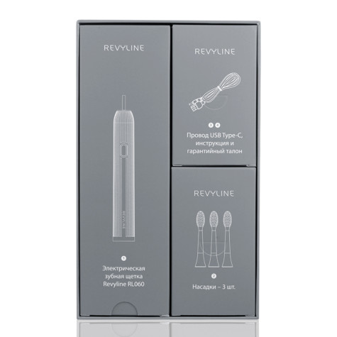 Электрическая звуковая зубная щётка Revyline RL 060, белая и по всему Казахстану в интернет-магазине Revyline.kz