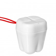 Контейнер Revyline для молочных зубов "Зубик" QT-122, белый - красный
