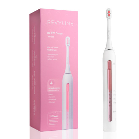 Электрическая звуковая зубная щётка Revyline RL 070 White и по всему Казахстану в интернет-магазине Revyline.kz