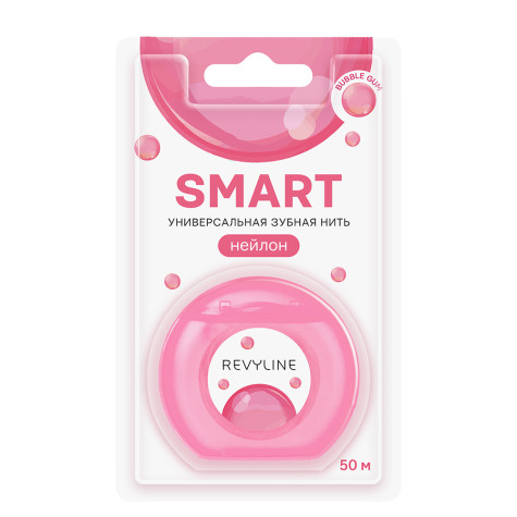 Зубная нить Revyline нейлон, вощеная, Bubble Gum, 50 м и по всему Казахстану в интернет-магазине Revyline.kz