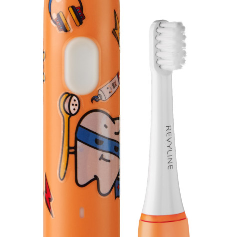 Электрическая звуковая зубная щётка Revyline RL 050 Kids, Orange и по всему Казахстану в интернет-магазине Revyline.kz
