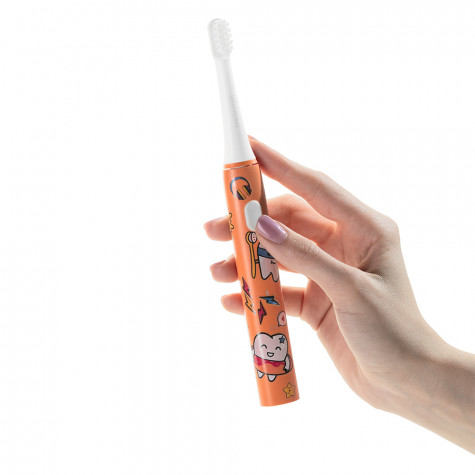 Электрическая звуковая зубная щётка Revyline RL 050 Kids, Orange и по всему Казахстану в интернет-магазине Revyline.kz