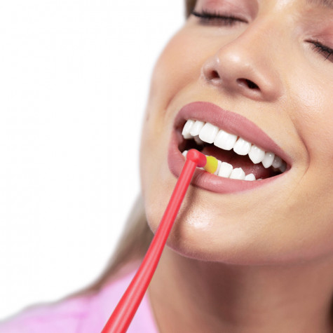 Зубная щетка Revyline SM1000 Single Long 9mm,  монопучковая, красная - желтая и по всему Казахстану в интернет-магазине Revyline.kz