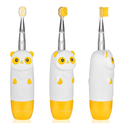 Электрическая звуковая зубная щетка Revyline RL 025 Panda, желтая и по всему Казахстану в интернет-магазине Revyline.kz