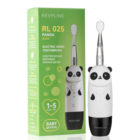 Электрическая звуковая зубная щетка Revyline RL 025 Panda, черная и по всему Казахстану в интернет-магазине Revyline.kz