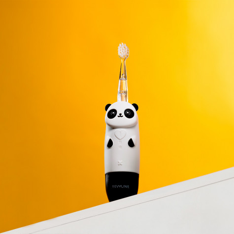 Электрическая звуковая зубная щетка Revyline RL 025 Panda, черная и по всему Казахстану в интернет-магазине Revyline.kz