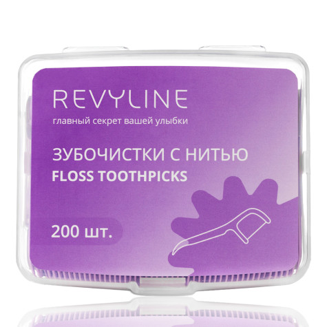 Зубочистка с нитью, флосстик Revyline, 200 шт. и по всему Казахстану в интернет-магазине Revyline.kz