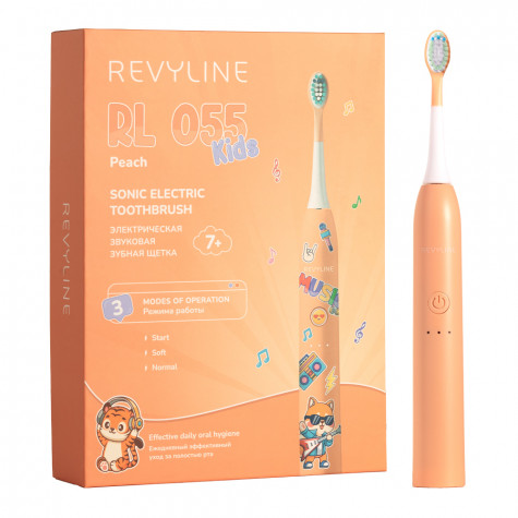 Электрическая зубная щетка Revyline RL 055 Kids, Peach и по всему Казахстану в интернет-магазине Revyline.kz