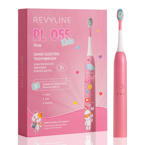 Электрическая зубная щетка Revyline RL 055 Kids, Pink и по всему Казахстану в интернет-магазине Revyline.kz