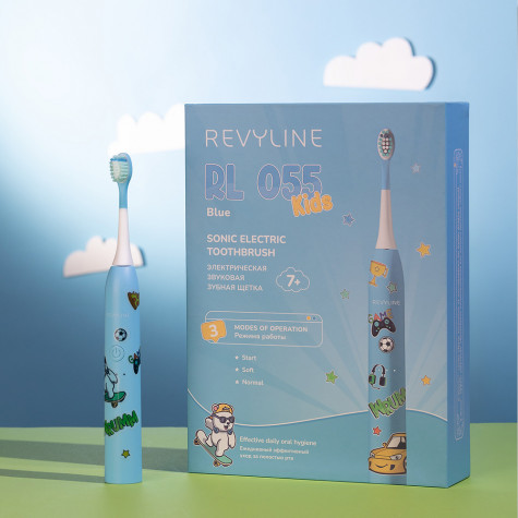 Электрическая зубная щетка Revyline RL 055 Kids, Light Blue и по всему Казахстану в интернет-магазине Revyline.kz
