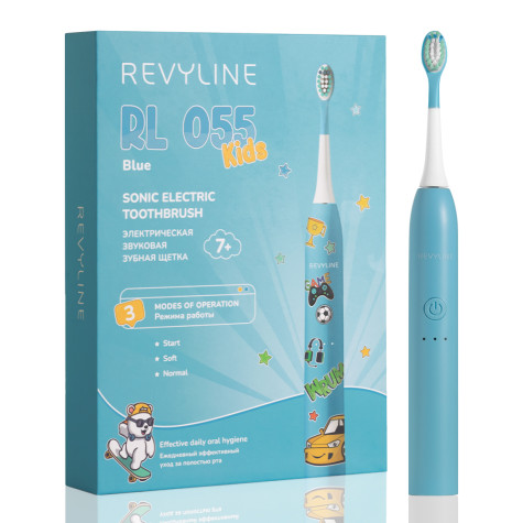 Электрическая зубная щетка Revyline RL 055 Kids, Light Blue и по всему Казахстану в интернет-магазине Revyline.kz