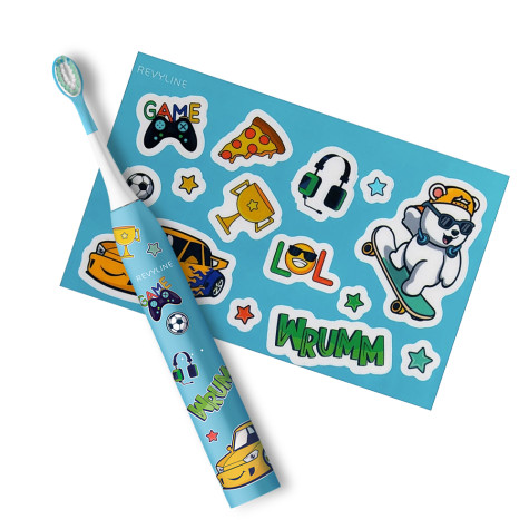 Электрическая зубная щетка Revyline RL 055 Kids, Light Blue и по всему Казахстану в интернет-магазине Revyline.kz