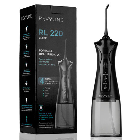 Портативный ирригатор Revyline RL 220, Black и по всему Казахстану в интернет-магазине Revyline.kz