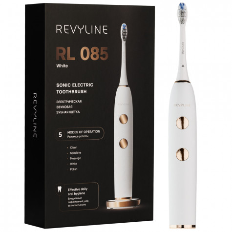 Электрическая звуковая зубная щётка Revyline RL 085 White и по всему Казахстану в интернет-магазине Revyline.kz
