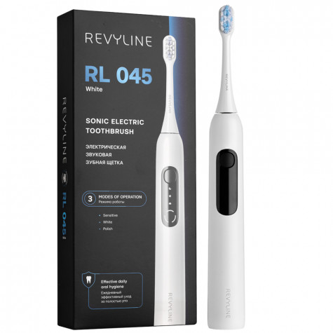 Электрическая звуковая зубная щётка Revyline RL 045 White и по всему Казахстану в интернет-магазине Revyline.kz
