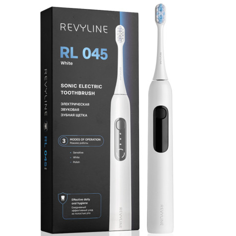 Электрическая звуковая зубная щётка Revyline RL 045 White и по всему Казахстану в интернет-магазине Revyline.kz