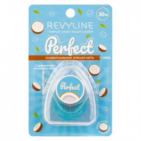 Зубная нить Revyline Perfect, кокос, 30 м  и по всему Казахстану в интернет-магазине Revyline.kz