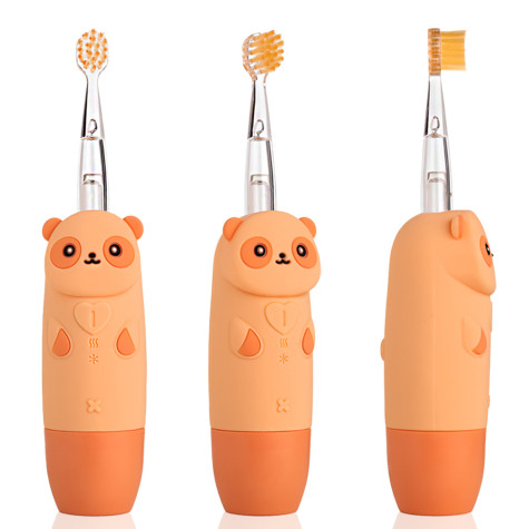 Электрическая звуковая зубная щетка Revyline RL 025 Panda, персиковая и по всему Казахстану в интернет-магазине Revyline.kz