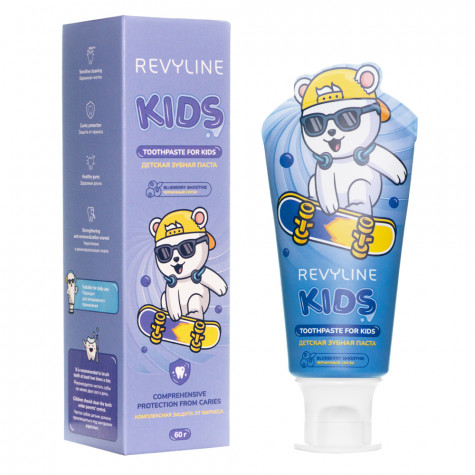 Зубная паста Revyline Kids Черника, 60 г и по всему Казахстану в интернет-магазине Revyline.kz