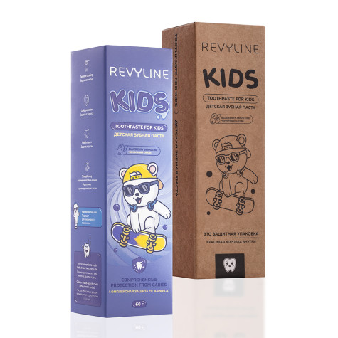 Зубная паста Revyline Kids Черника, 60 г и по всему Казахстану в интернет-магазине Revyline.kz