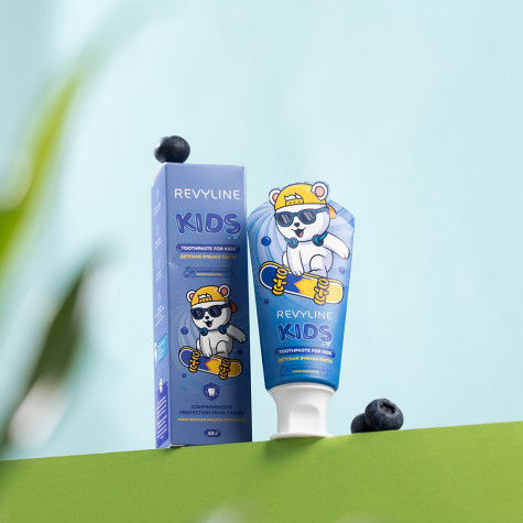 Зубная паста Revyline Kids Черника, 60 г и по всему Казахстану в интернет-магазине Revyline.kz