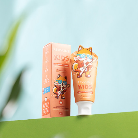 Зубная паста Revyline Kids Персик, 60 г и по всему Казахстану в интернет-магазине Revyline.kz