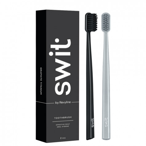 Набор Зубных щеток SWIT by Revyline SM6000 SMART Graphite & Silver и по всему Казахстану в интернет-магазине Revyline.kz