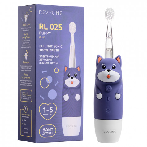 Электрическая звуковая зубная щётка Revyline RL 025 Baby Puppy, Blue и по всему Казахстану в интернет-магазине Revyline.kz
