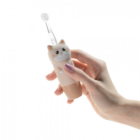 Электрическая звуковая зубная щётка Revyline RL 025 Baby Kitty, Beige и по всему Казахстану в интернет-магазине Revyline.kz