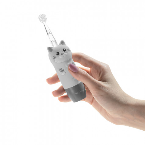 Электрическая звуковая зубная щётка Revyline RL 025 Baby Kitty, Grey и по всему Казахстану в интернет-магазине Revyline.kz