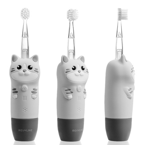 Электрическая звуковая зубная щётка Revyline RL 025 Baby Kitty, Grey и по всему Казахстану в интернет-магазине Revyline.kz