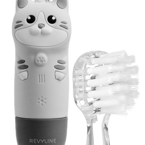 Электрическая звуковая зубная щётка Revyline RL 025 Baby Kitty, Grey и по всему Казахстану в интернет-магазине Revyline.kz