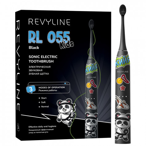 Электрическая зубная щетка Revyline RL 055 Kids, Black и по всему Казахстану в интернет-магазине Revyline.kz