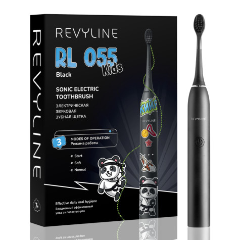 Электрическая зубная щетка Revyline RL 055 Kids, Black и по всему Казахстану в интернет-магазине Revyline.kz