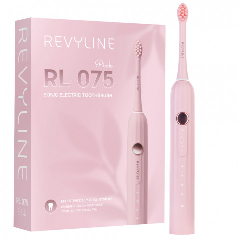 Электрическая звуковая зубная щётка Revyline RL 075 Pink и по всему Казахстану в интернет-магазине Revyline.kz