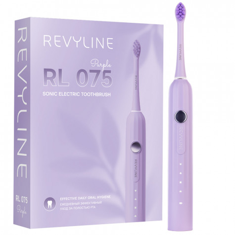 Электрическая звуковая зубная щётка Revyline RL 075 Lilac и по всему Казахстану в интернет-магазине Revyline.kz