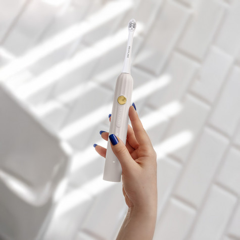 Электрическая звуковая зубная щётка Revyline RL 075 Cream и по всему Казахстану в интернет-магазине Revyline.kz