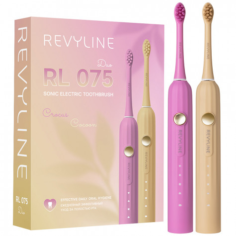 Набор электрических зубных щеток Revyline RL 075 DUO Сrocus + Сocoon и по всему Казахстану в интернет-магазине Revyline.kz