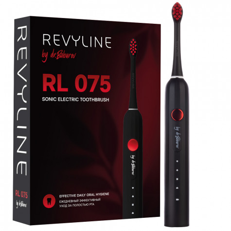 Электрическая звуковая зубная щётка Revyline RL 075 Black by Dr. Baburov и по всему Казахстану в интернет-магазине Revyline.kz