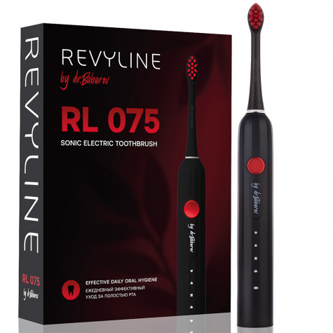 Электрическая звуковая зубная щётка Revyline RL 075 Black by Dr. Baburov и по всему Казахстану в интернет-магазине Revyline.kz